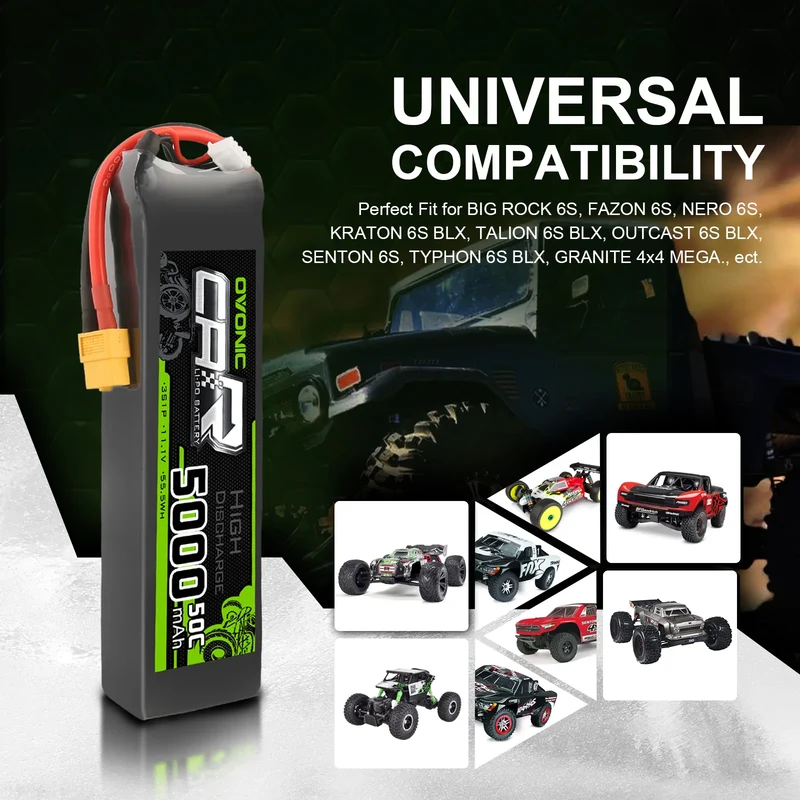 Ovonic 3S 5000mAh 11,1V 50C XT60 Lipo Akku