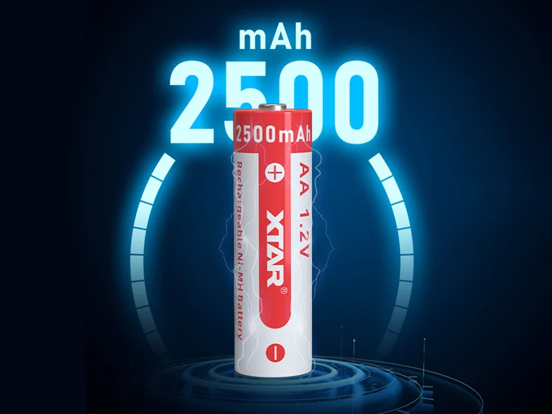 XTAR AA Mignon LR6 NIMH Akku 2500mAh 1,2V (Wiederaufladbar) (4 Stuck)