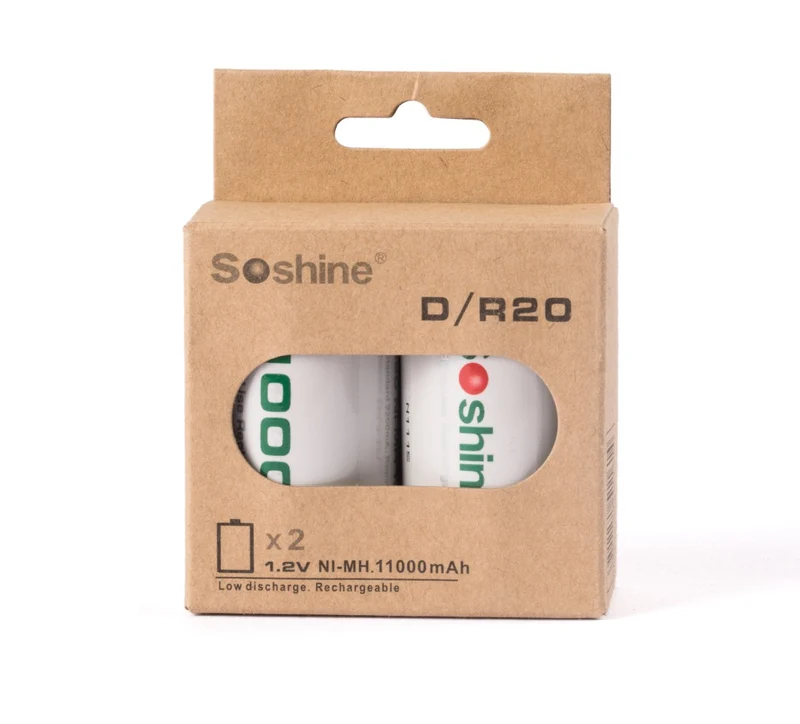 Soshine D/R20 wieder aufladbarer NiMH-Akku mit 11000mAh