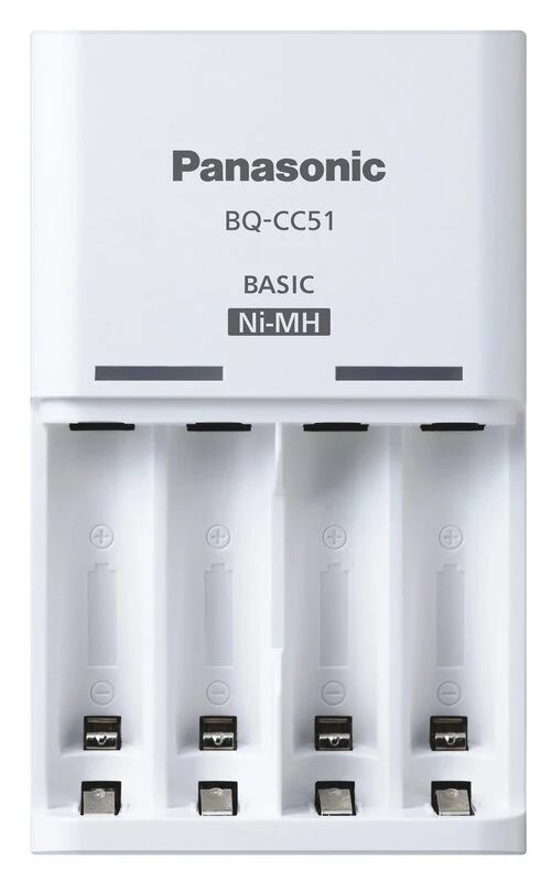 Panasonic Ladegerät Basic Charger BQ-CC51 inkl. 4 Eneloop AA