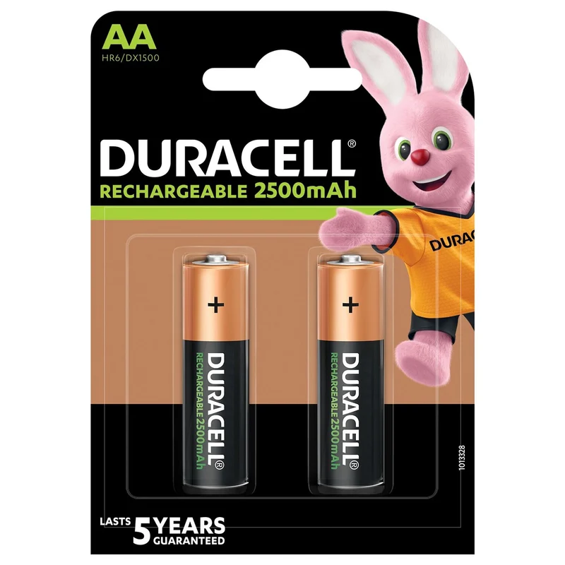 Duracell Rechargeable Mignon NiMH Akku 2500mAh AA HR6 1,2V - 2 Stück