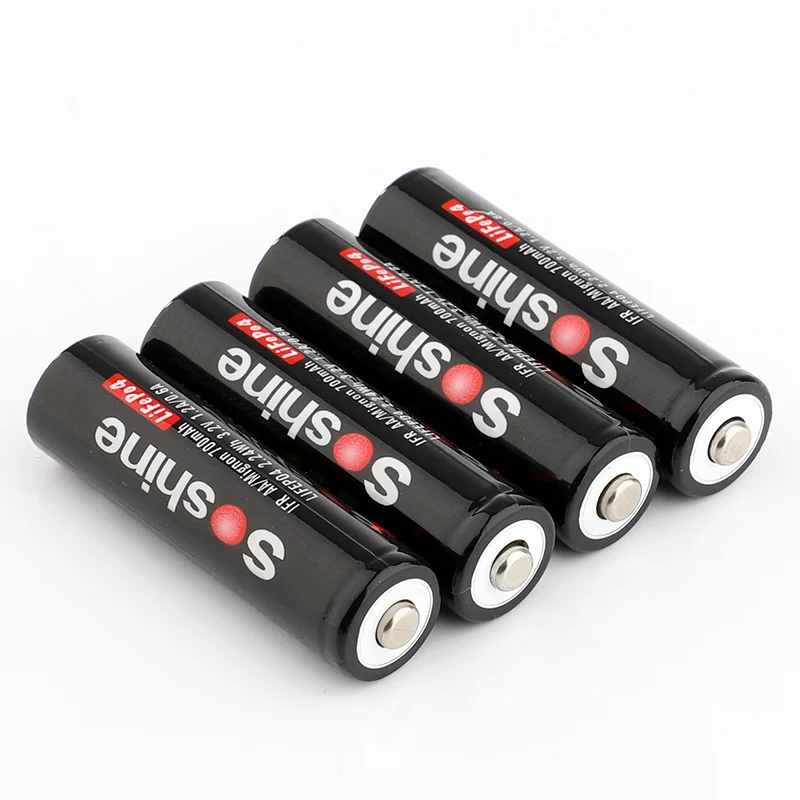 Soshine 14500/AA - 700mAh 3,2V LiFePo4-Akku ungeschützt Button Top