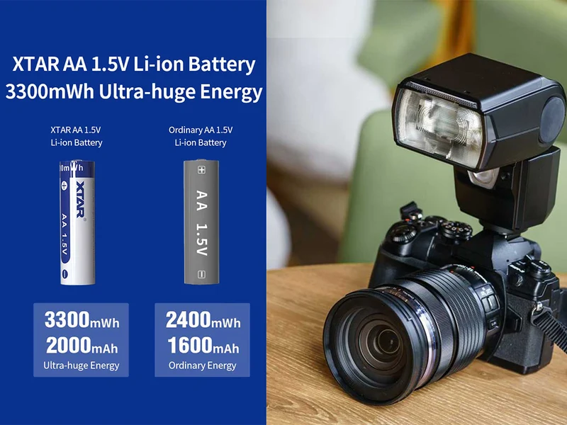 XTAR AA 1,5V 3300mWh 2000mAh Li-Ion Akku