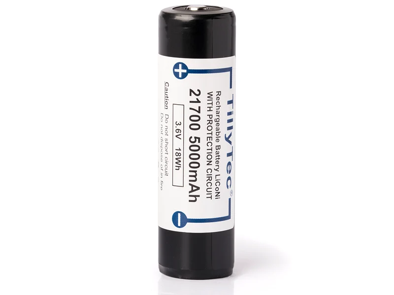 TillyTec 21700 5000mAh Lithium-Ionen-Akku 3,6V - 3,7V mit PCB-Schutz