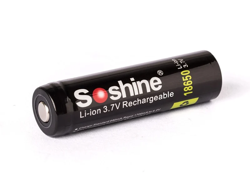 Soshine 18650 3400mAh 3,6V - 3,7V Li-Ion-Akku PCB geschützt