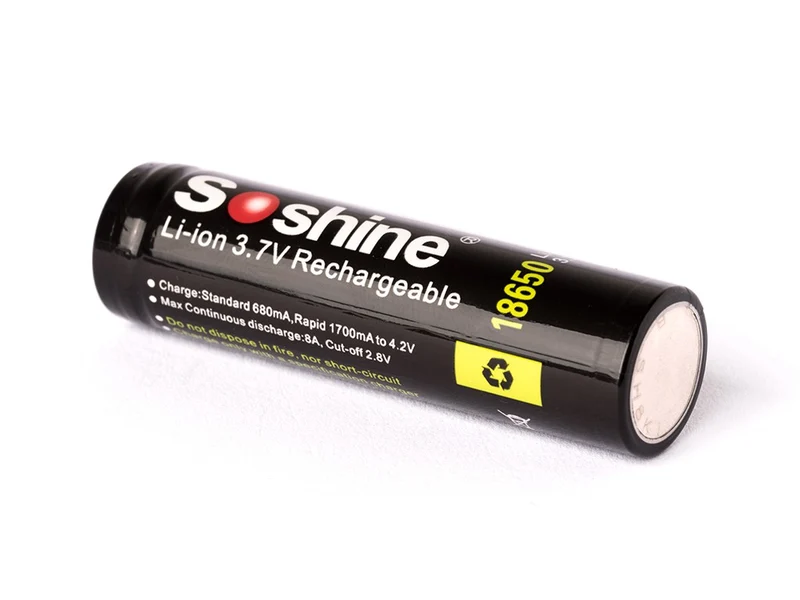 Soshine 18650 3400mAh 3,6V - 3,7V Li-Ion-Akku PCB geschützt