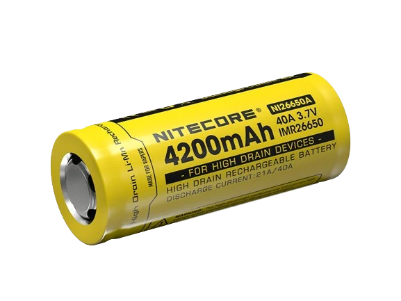 Nitecore IMR 26650 4200mAh, 3,6V - 3,7V, Li-Ion-Akku bis 40A