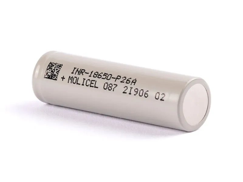 Molicel INR18650-P26A, 2600mAh 35A Li-Ionen-Akku, 3,6V - 3,7V
