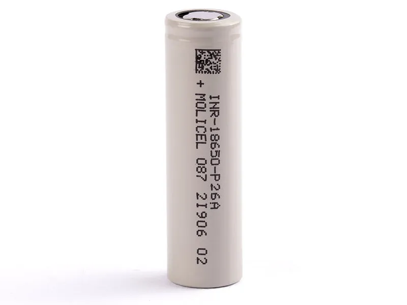 Molicel INR18650-P26A, 2600mAh 35A Li-Ionen-Akku, 3,6V - 3,7V