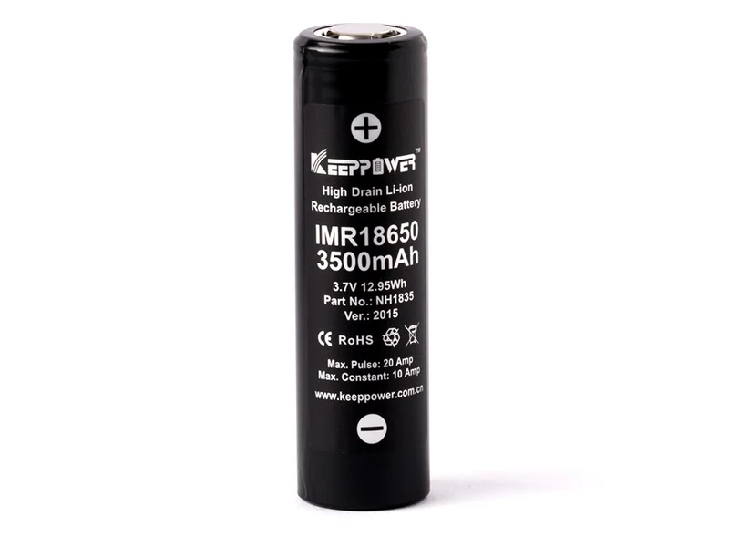 Keeppower IMR18650 - 3500mAh, 3,6V - 3,7V Li-Ion-Akku (Flat Top)