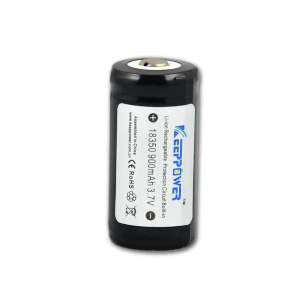 Keeppower 18350 - 900mAh, 3,7V Li-Ion-Akku PCB geschützt