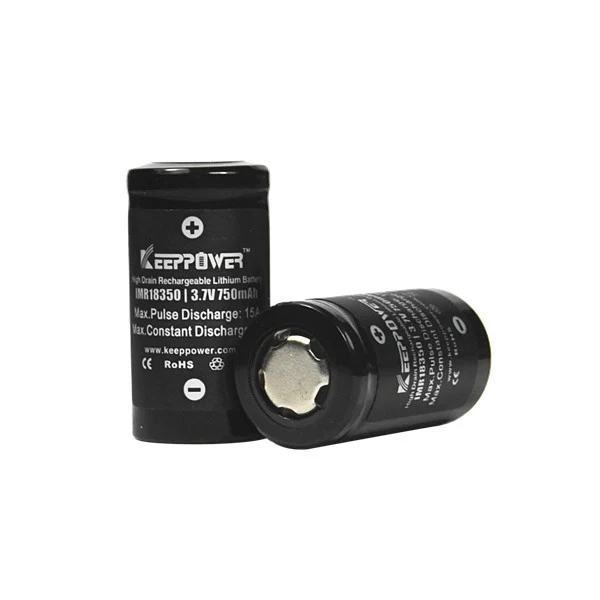 Keeppower IMR18350 - 750mAh, 3,7V (8A) Li-Ion-Akku