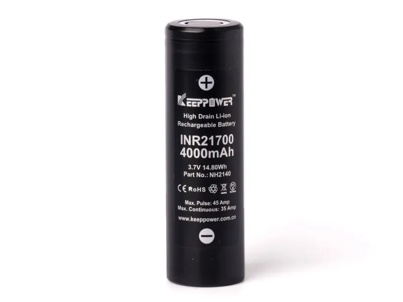 Keeppower INR21700 - 4000mAh, 35A (45A) 3,6V - 3,7V Li-ion Akku High Drain