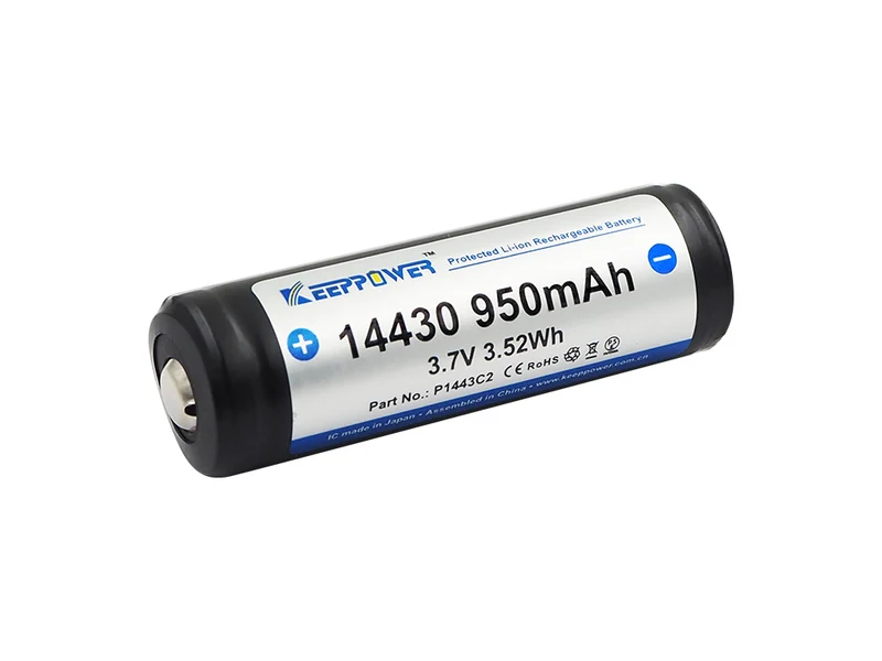Keeppower 14430 - 950mAh 3,6V - 3,7V Li-Ionen-Akku PCB geschützt P1443C2