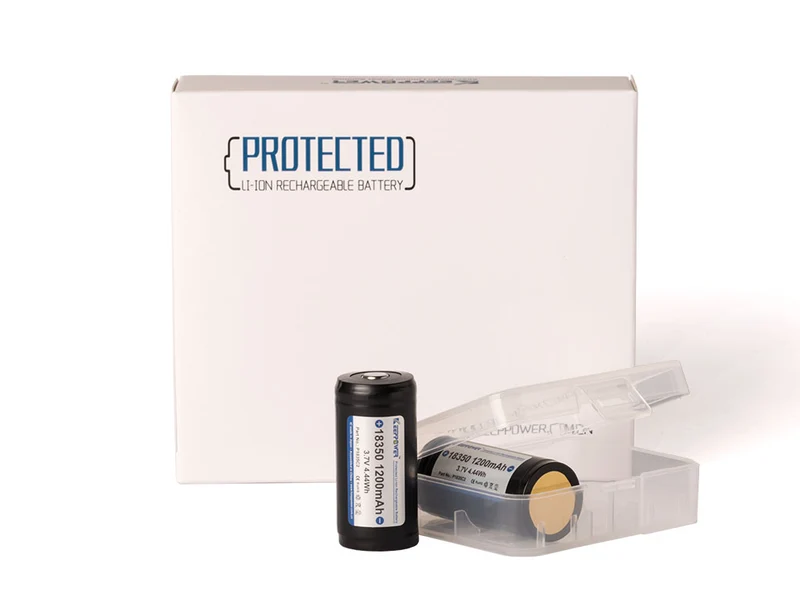 Keeppower 18350 - 1200mAh, 3,6V - 3,7V Li-Ionen-Akku geschützt