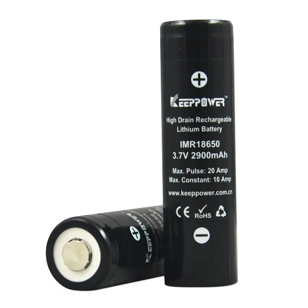 Keeppower IMR18650 - 2900mAh, 3,7V Li-Ion-Akku 10A (Flat Top)