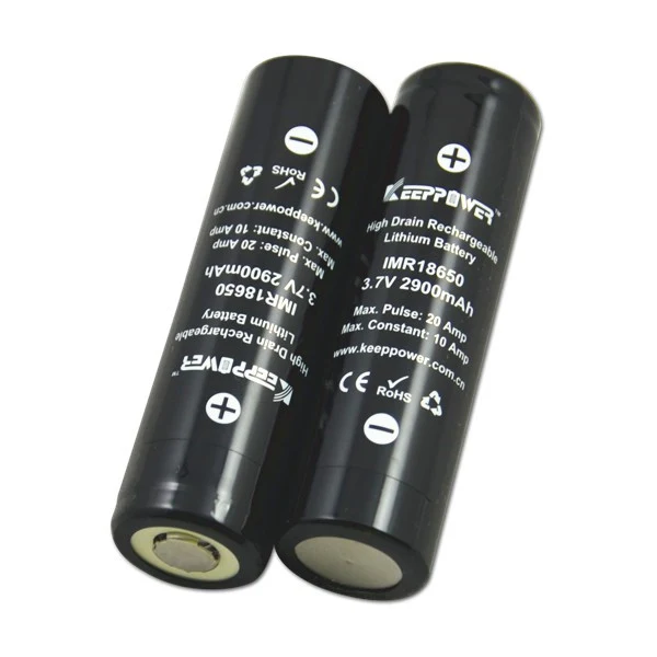 Keeppower IMR18650 - 2900mAh, 3,7V Li-Ion-Akku 10A (Flat Top)