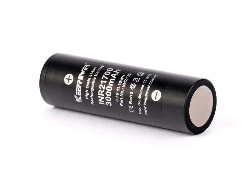 Keeppower INR21700 - 3000mAh, 3,6V-3,7V Li-ion Akku High Drain