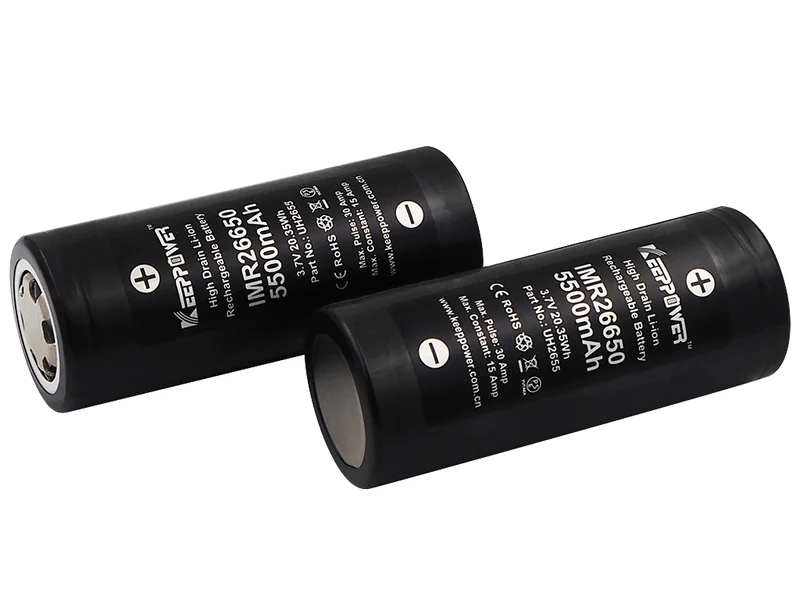 Keeppower IMR26650 - 5500mAh, 15A, 3,6V - 3,7V Li-Ion-Akku