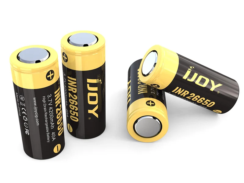 iJoy INR26650 mit 4200mAh, 3,6V - 3,7V, Li-Ionen-Akku (Pluspol flach)