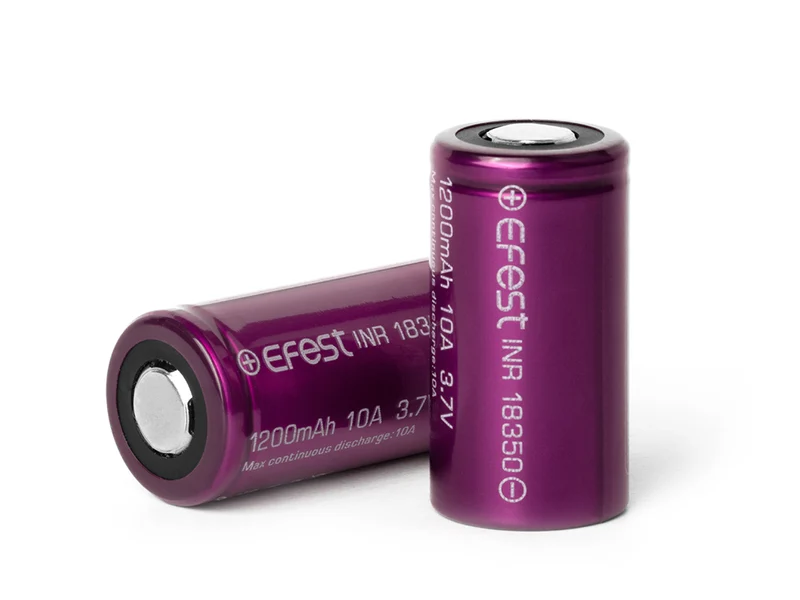 Efest IMR18350 - 1200mAh 3,6V - 3,7V Li-Ion-Akku max. 10A (15A) (Pluspol flach)