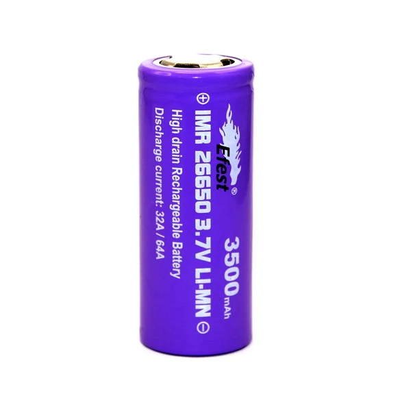 Efest Purple IMR26650 mit 3500mAh, 3,7V Li-Ion-Akku (High Drain)