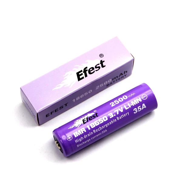 Efest IMR 18650 2500mAh 3,7V Li-Ionen (Button Top) ungeschützt