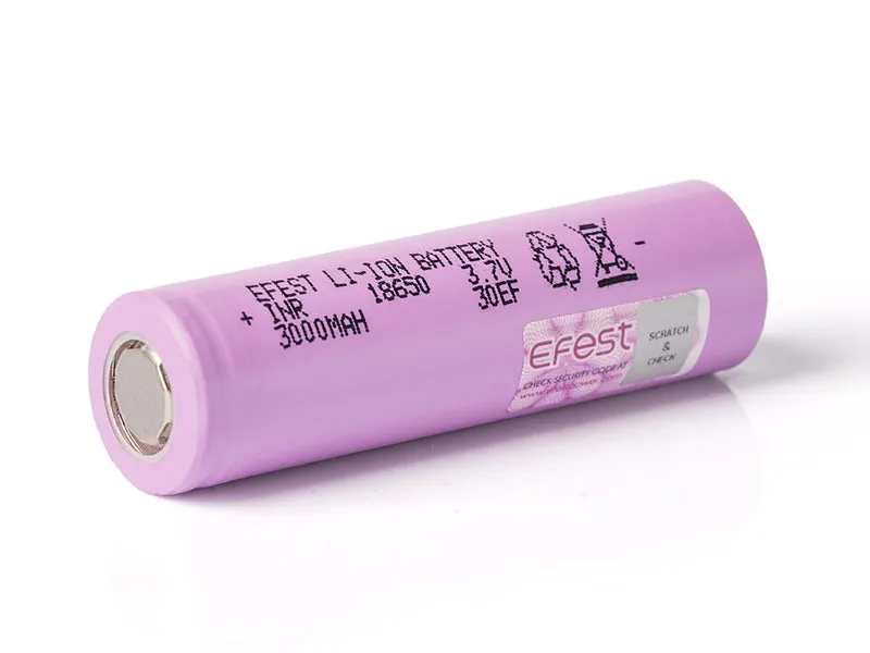 INR18650-3000mAh (30EF) 15A 3,6V - 3,7V Lithium-Ionen-Akku