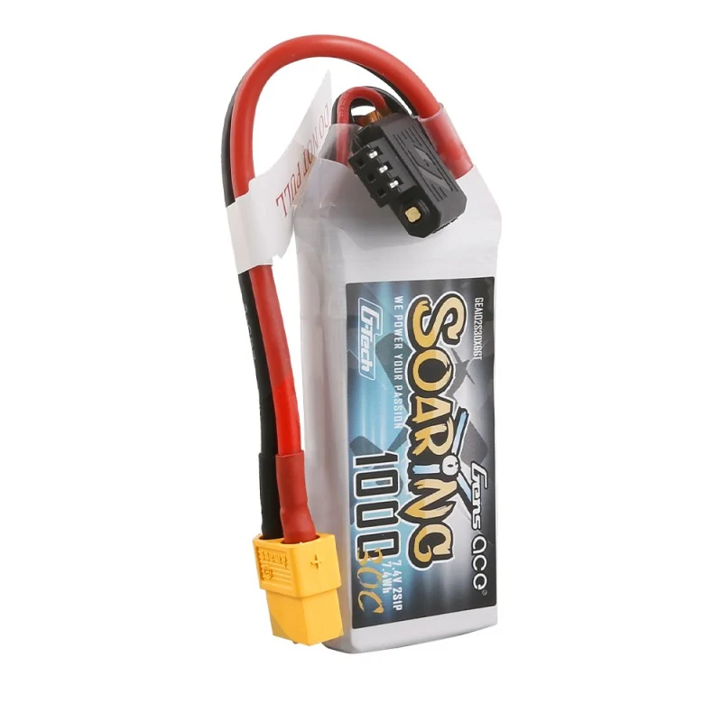 Gens Ace G-Tech Soaring 2S 1000mAh 7,4V 30C 2S1P Lipo Akkupack XT60 Stecker
