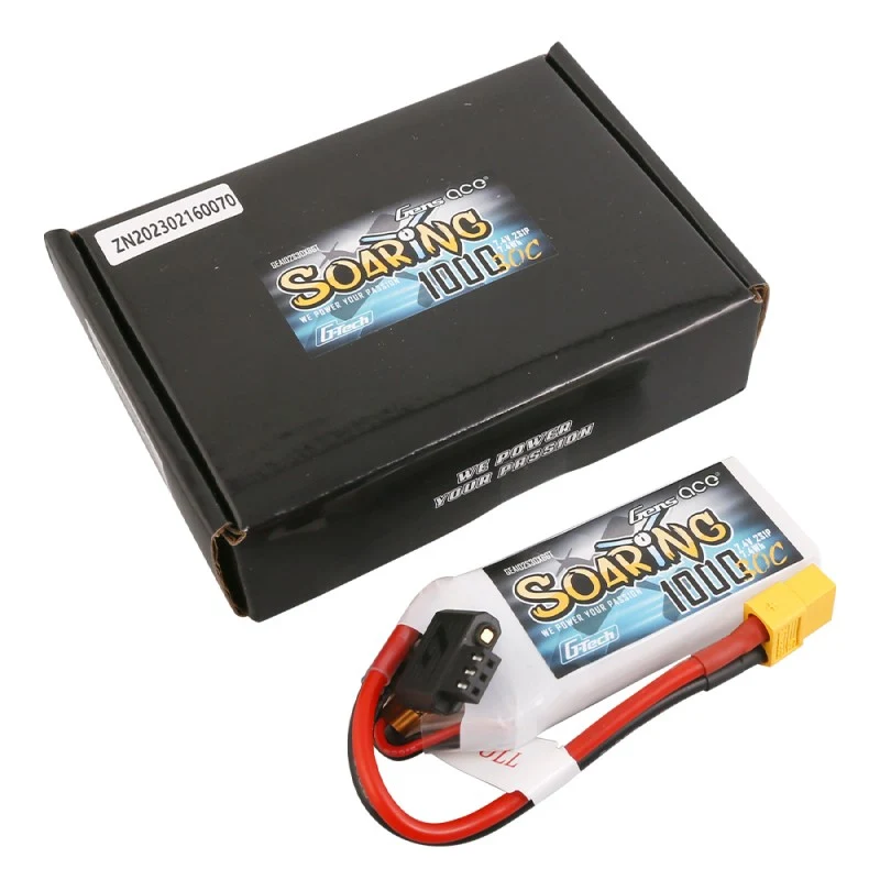 Gens Ace G-Tech Soaring 2S 1000mAh 7,4V 30C 2S1P Lipo Akkupack XT60 Stecker