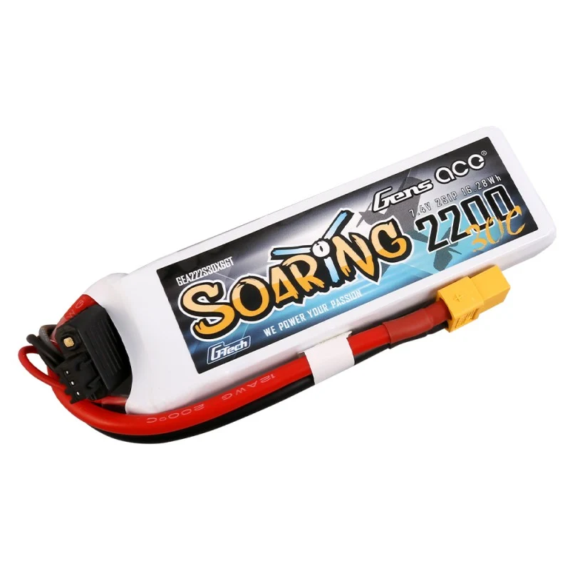Gens Ace G-Tech Soaring 2S 2200mAh 7,4V 30C 2S1P Lipo-Akkupack XT60