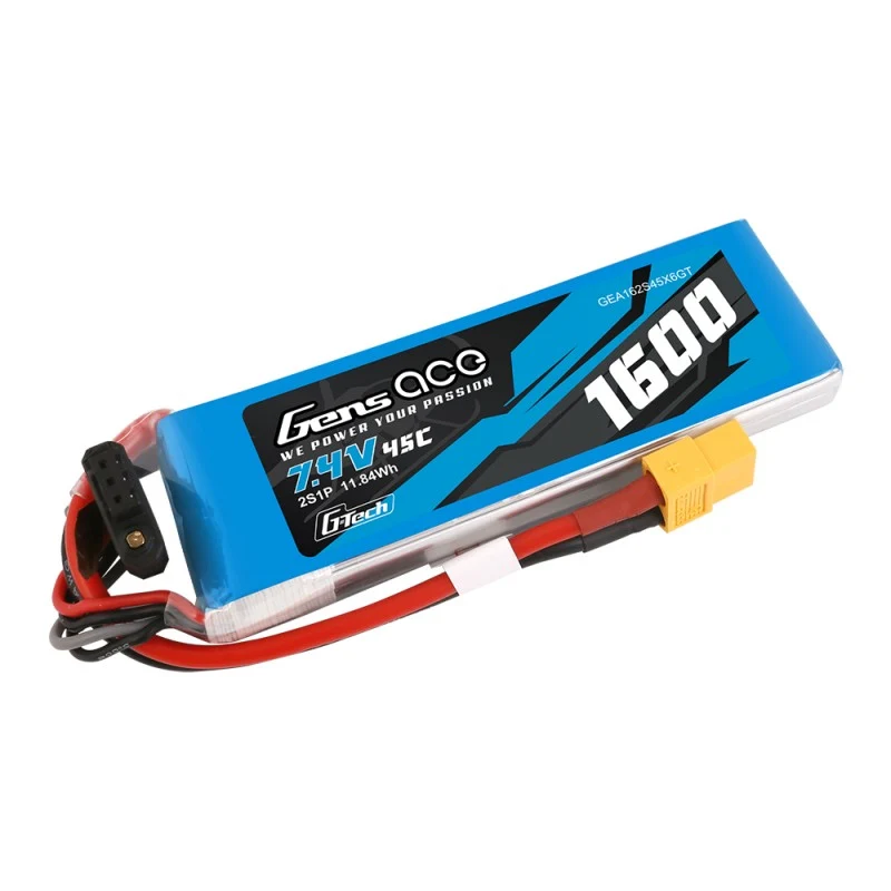 Gens Ace G-Tech 2S 1600mAh 7,4V 45C 2S1P XT60-Stecker