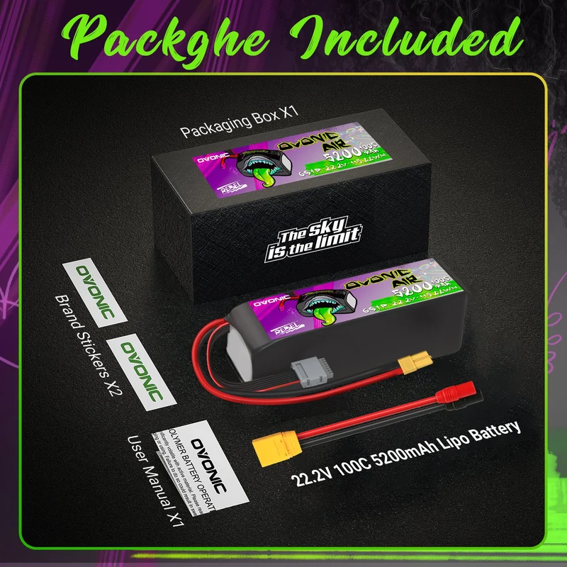 Ovonic Rebel 2.0 6S 5200mAh 22,2V 100C XT90 & AS150