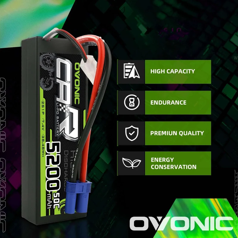 Ovonic 2S 5200mAh 50C 7,4V Hardcase EC5