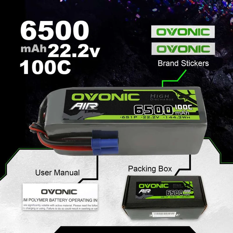 Ovonic Air 6S 6500mAh 100C 22,2V EC5