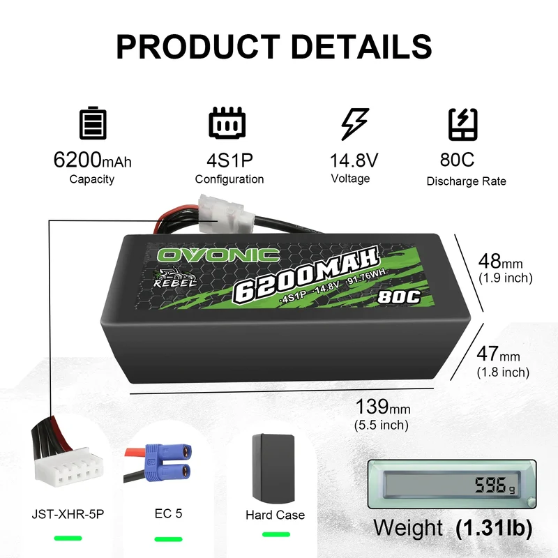 Ovonic Rebel 4S 6200mAh 14,8V 80C Hardcase EC5