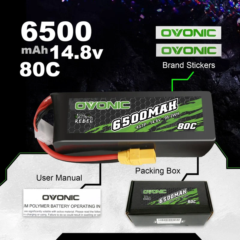Ovonic Rebel 4S 6500mAh 80C 14,8V XT90