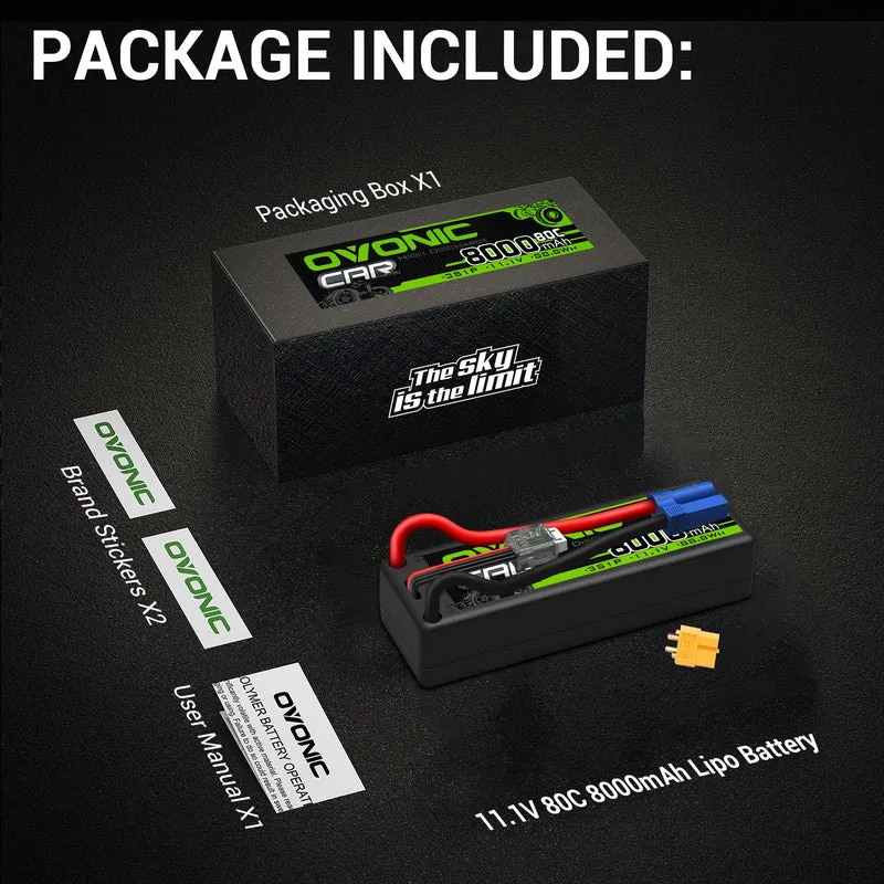 Ovonic 3S 8000mAh 11,1V 80C EC5 & XT60 Stecker