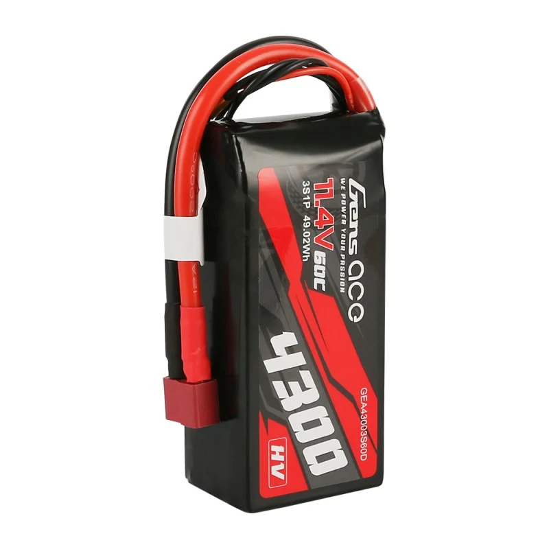 Gens Ace 4300mAh 3S1P 11,4V 60C Lipo Akku T-Stecker