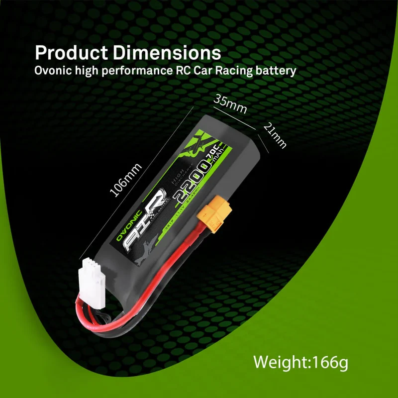 Ovonic 3S 2200mAh 70C 11,1V XT60 LiPo Akku