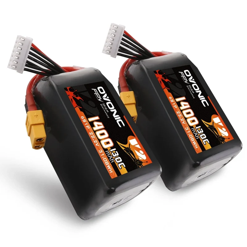 Ovonic 6S 1400mAh 130C 22,2V XT60 Lipo Akku Pack (2 St.)