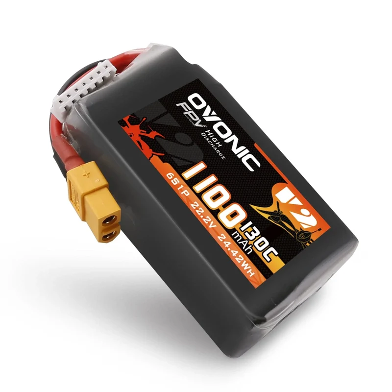 Ovonic 6S 1100mAh 130C 22,2V XT60 Lipo Akku Pack (2 St.)