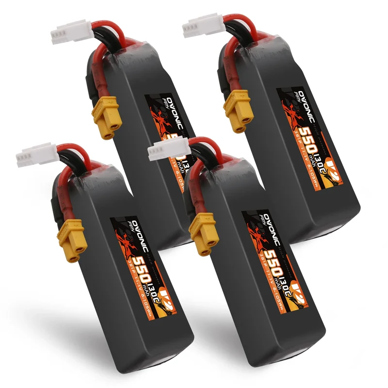 Ovonic 3S 550mAh 130C 11,1V XT30 LiPo Akku (4 St.)