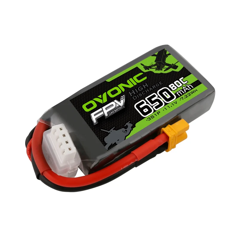 Ovonic 3S 650mah 80C 11.1V XT30 Lipo Akkupack (4 St.)