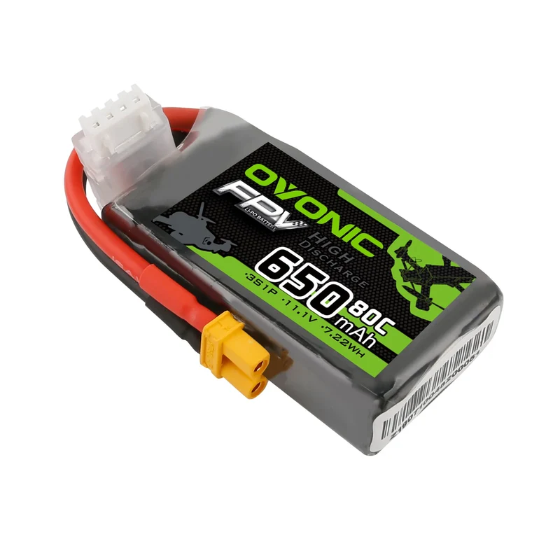 Ovonic 3S 650mah 80C 11.1V XT30 Lipo Akkupack (4 St.)