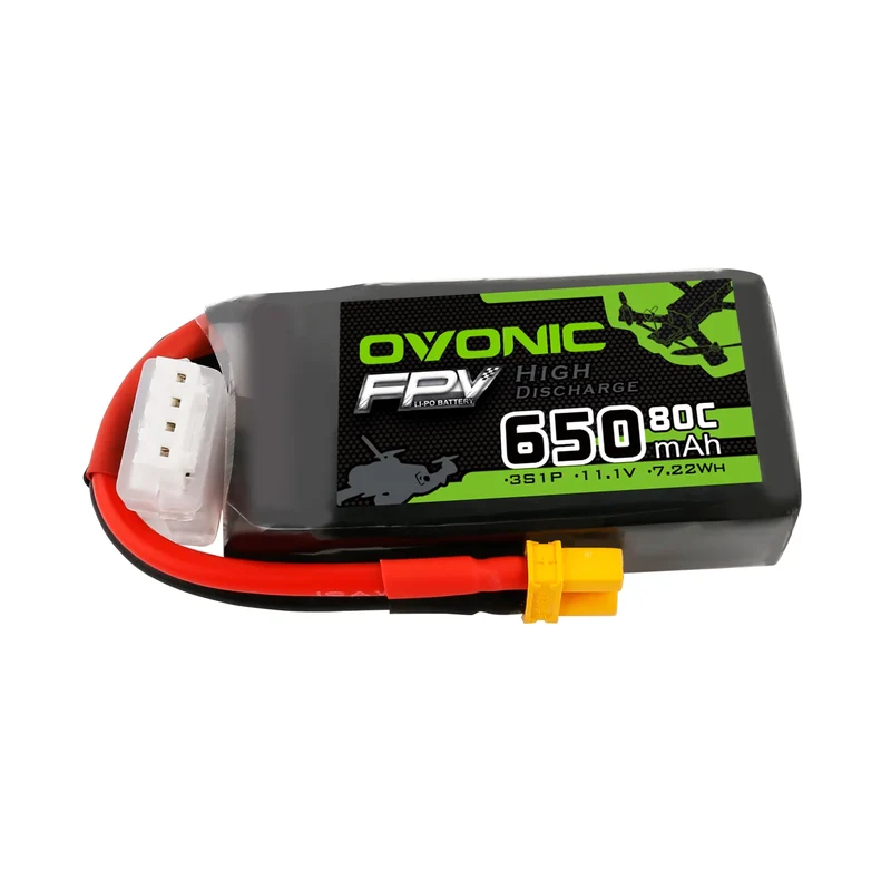 Ovonic 3S 650mah 80C 11.1V XT30 Lipo Akkupack (4 St.)