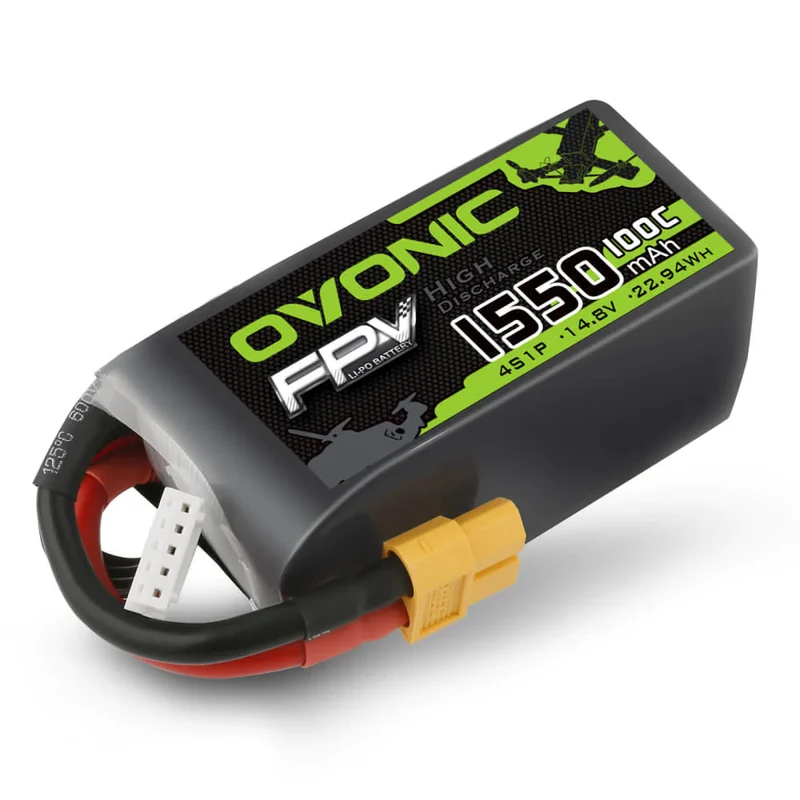 Ovonic 4S 1550mAh 100C 14.8V XT60 LiPo Akkupack