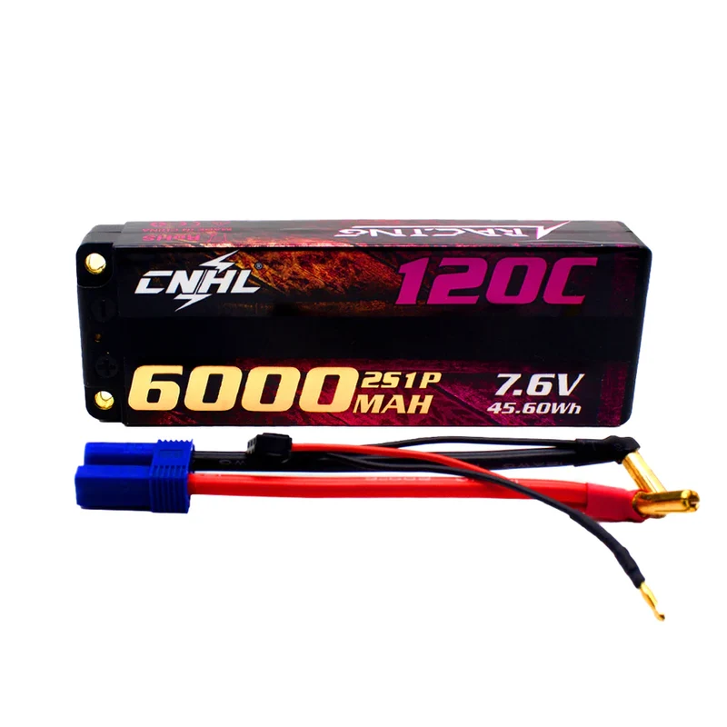 CNHL Racing Series LiHV 2S 6000mAh 7,6V 120C Hardcase EC5 Lipo Akku
