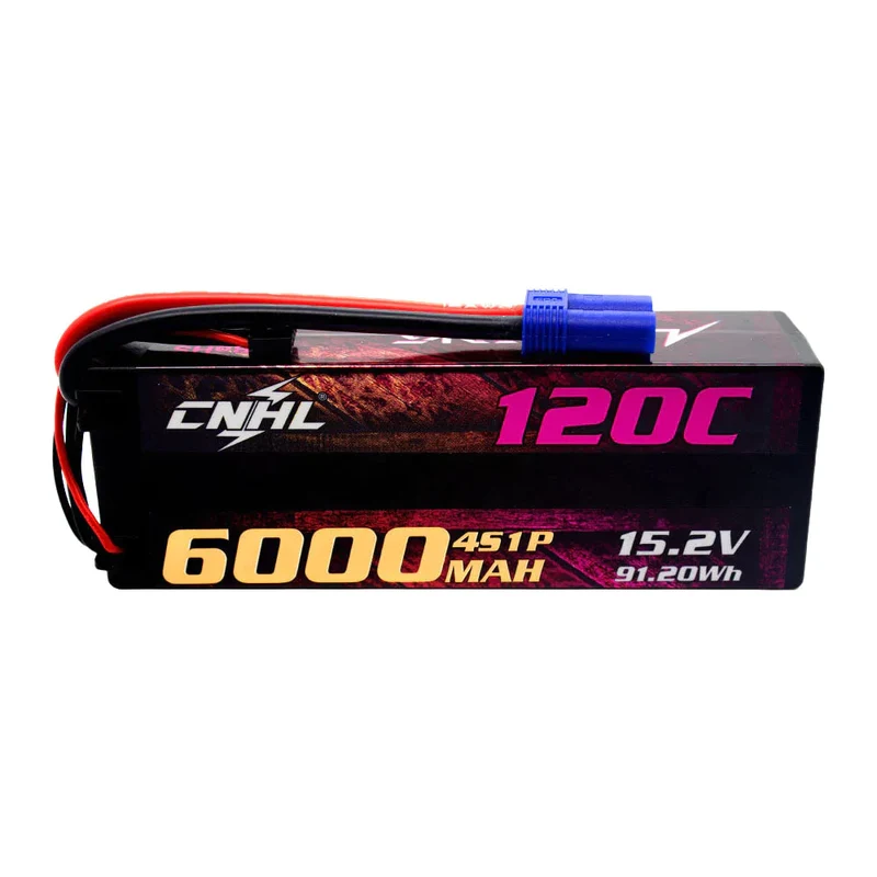 CNHL LiHV 6000mAh 15,2V 4S 120C HV Hartschalen-Lipo-Akku EC5-Stecker