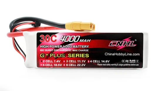 CNHL 4000mAh 7,4V 2S 30C Lipo Akku mit XT90 Stecker